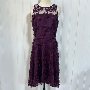 Alex Marie Elegant sleeveless purple dress Size 8